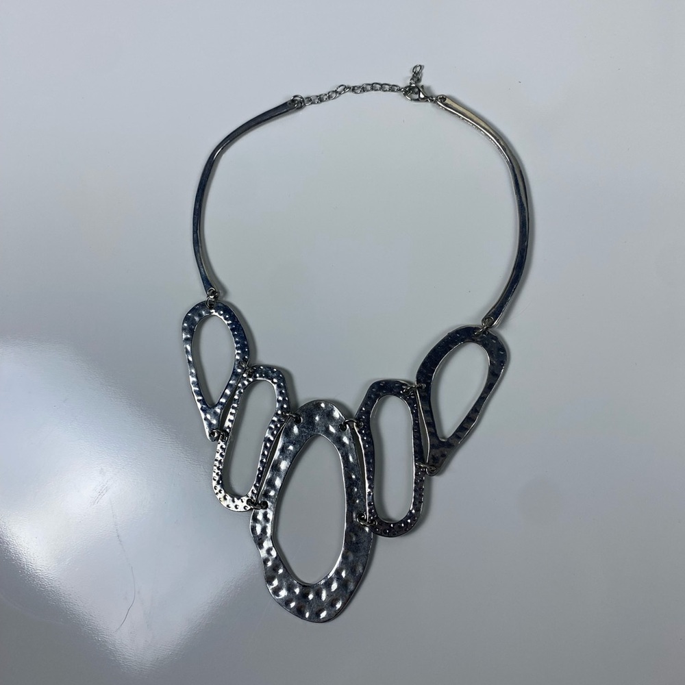 Silver Statement Necklace - image 4